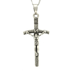 Ancient Style "Nazarenus, Rex" Orthodox Crucifix Pendant - 50mm
