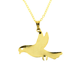 Gold Plated Dove Pendant