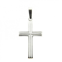 Sterling Silver Cross Double V Channels 29mm