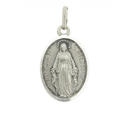 Sterling Silver Madonna du Medugorie Medallion 18mm