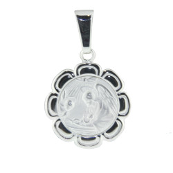Sterling Silver Baptism Medallion - 21mm